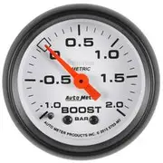 Autometer Phantom Boost/Vacuum Gauge Mechanical - 10 Feet, -1/+2 Bar, 2 1/16 Inch, AU5703-M2