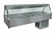 Roband Straight Glass Refrigerated Display Bar 12 pans - Piped and Foamed onl...