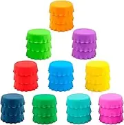 30 PCS Silicone Rubber Bottle Caps, Amaezorx Reusable Beer Bottle Caps Soda Bottle Stopper Hat Sealer Cover for Soft Drink, Kitchen Gadgets, Beverages, Homebrew, Prevent Spillage, Dishwasher Safe
