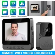 2.4G Smart Wireless Visual Intercom Video Doorbell Monitor 4.3'' IPS Screen A5B6