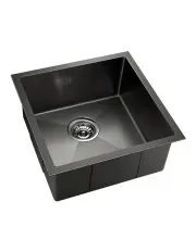 [Cefito] Kitchen Sink Stainless Steel 51X45CM Basin Single Bowl Laundry in Black