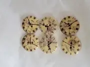 Victorian Trading 5 "Trimming Stones" Noon ROse Clock Buttons 28U