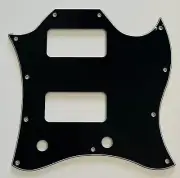 For Fit US Gibson SG TV Jones Style Full Face Guitar Pickguard 3 Ply Black
