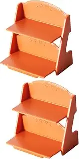 2pcs Miniature Flower Stand Mini Plastic Shelf for Doll House Miniature Furniture Models Pp Material