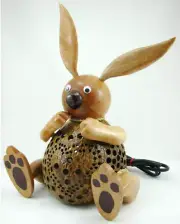 Rabbit Hare Coconut Shell Bedroom Lamp Table Floor Light Garden Lantern 7 W