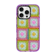 iPhone 16 Pro Impact Case MagSafe Compatible Crochet Granny Squares