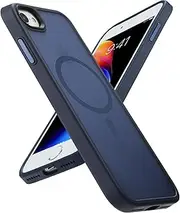 Yriklso for iPhone SE 2022/iPhone SE 2020/iPhone 8 Magnetic Case, Built in Magnets Compatible with MagSafe, Translucent Matte Hard PC Back Cover for iPhone 8/SE 2/SE 3（4.7Inch） Matte Blue