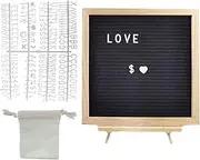 Message Board | Wooden Felt Letterboard,Changeable Rustic Message Board for School Classroom Baby Room Business Display Decoration
