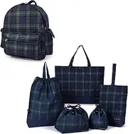 [COLORFUL CANDY STYLE] NT800900 Kindergarten Entrance School Entrance 6-Piece Set, Lesson Bag, Shoe Case, Drawstring Bag, Gymnastics Clothing Bag, Lunch Bag, Cup Bag, Small Storage, Kindergarten