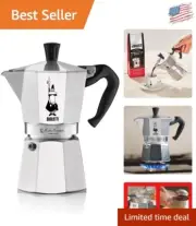 Premium Aluminium Moka Pot - Manual Stovetop Espresso Maker for Authentic Coffee