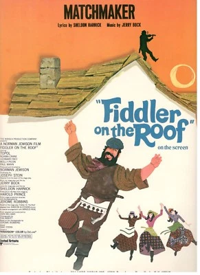 "MATCHMAKER" FIDDLER ON THE ROOF-ON THE SCREEN SHEET MUSIC-1964-RARE-NEW-MINT!!