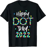 [X.Style] Happy International Dot Day 2022 Polka Dot Kids Toddler Boys ds779 T-Shirt (M) Black