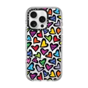 iPhone 16 Pro Clear Case MagSafe Compatible HEARTS BY ROMERO BRITTO