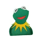 Smiling Frog Face Embroidered Iron on Sew on Patch Badge For Clothes