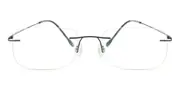 Square Rimless Titanium Men's Glasses Online Black Size 52 - Lenses Included - Private Health Rebate - Blue Light Block - SmartBuy Collection