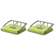 2x Euro Table Napkin Holder/Storage/Rack Kitchen Organiser w/ Weighted Arm Satin