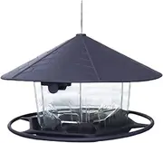 Bird Feeders for Outdoors - Automatic Food Bowl - Outdoors Large Parrots Food Dispenser Weatherproof with Perch for Outside and Garden Decoration