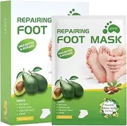 Foot Peel Mask 5 Pairs-Exfoliator Peel Off Calluses Dead Skin Callus Remover，Baby Soft Smooth Touch Feet-Men Women (Shea Butter&Avocado)