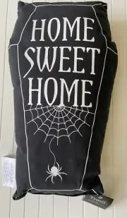 HALLOWEEN HOME SWEET HOME COFFIN THROW PILLOW Casket 20"x 9"Haunted Marlo Lorenz