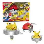 Pokemon Spin Attack Spinning Top Beyblade with Launcher Pikachu Toy