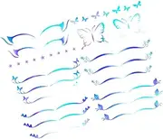 FOYTOKI Temporary Eye Makeup Decals 6 Pieces Butterfly Eyeshadow Stickers for Easy Diy Cosplay