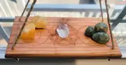 Triple Moon Pentacle Crystal Cleansing Shelf