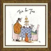 Upower Sam Toft Gel Finish Art Frame, Square/Medium Size "Everyone's Tea"