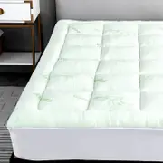800GSM Luxton Breathable Bamboo Fitted Mattress Topper/Pad (Single, King Single, Double, Queen, King)