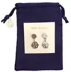 New Tory Burch Hex-Logo Drop Earrings Silver - Retail $109