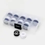 20 Pieces Bobbins and Sewing Threads with Bobbin Case Bobbins Holder Pre Wound
