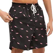 [Babeeni] Shark Swim Trunks Men’s 7 Inch– Men’s Swimwear with Compression Liner, Quick Dry Mens Swim Shorts with Zipper Pockets