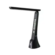 LED Rechargeable USB Desk Lamp Foldable Creative Multifunctional Calendar Time Temperature Display LCD Screen-Black