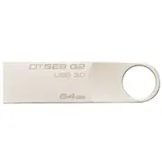DataTraveler USB 3.0 Flash Drive 100MB/s Read - Silver, 64GB