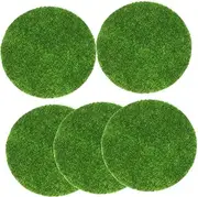 ibasenice Artificial Moss Grass Mats for Craft Projects 5pcs Fake Moss for Decorations