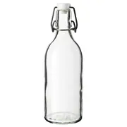 KORKEN Bottle with stopper, clear glass - Shop here