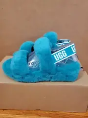 Ugg Women's Oh Yeah Slipper Size US 7 Aquatic Blue COLOR