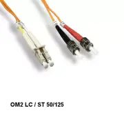 [10pc] Kentek 2m OM2 LC to ST Multi-Mode Fiber Optic Cable 50/125 Duplex ATM