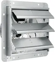 VEVOR Shutter Exhaust Fan, 356 mm High-Speed 1400RPM 994 CFM, Aluminum Wall Mount Attic Fan with AC-Motor, Ventilation and Cooling for Greenhouses, Garages, Sheds, Shops