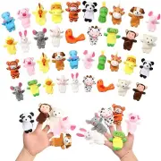 60 Pcs Finger Puppets Set, 19 Different Stuffed Animals Finger Puppets Bulk, ...