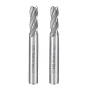 2PCS 8mm Shank 7 x 19mm Straight End Mill Cutter CNC Router Bits 4 Flute