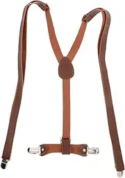 [HORIALENCE] Unisex Adjustable Elastic Suspenders with Clips Durable Material Shaped Design for Comfortable Fit Stylish Pant Holders for Men and Women for Jeans and Dress Pants