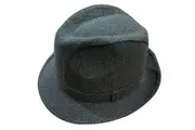 Failsworth Winsor 100% Wool Trilby Hat Made in UK in Grey Herringbone - 57cm