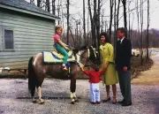 1963 John F Kennedy Family PHOTO John Jr Jackie Caroline & Macaroni Camp David