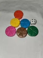 Trivial Pursuit Genus IV Game Tokens Pie Die Replacement Part Complete