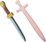 Vaguelly Boys and Girls' Fencing Training Role Play: 2pcs 3d Foldable Foam Swords Safe Lightweight for Outdoor Play Party Supplies
