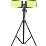 11200 Lumen Dual-Head LED Work Light w/Tripod Stand for Jobsite Backyard Garage