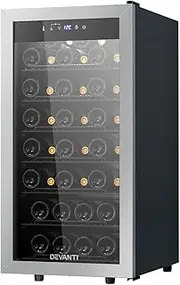 Devanti Wine Cooler Fridge Organiser Compressor Fridges Tools & Gadgets Rack 42 Bottles Storage Coolers Bucket Beverage Chiller Bar Drink Dispenser Ice Chest Soda Compact Refrigerator