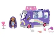 Barbie Extra Mini Minis Vehicle Playset Tour Bus with Small Doll and Accessories