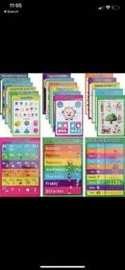 MB one 20 pcs 16" x 11" Educational Posters for Kids, Preschool Posters,