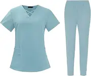 [Stxdynjy] Workwear Scrub Set for Professionals with Breathable And Lightweight Design for Nurses And Practitioners